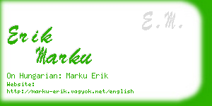 erik marku business card